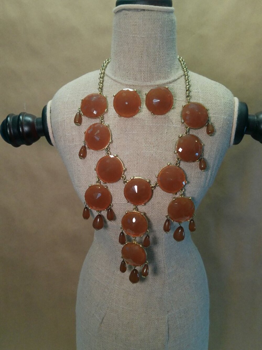 Necklace Costume Statement Joan Rivers Colored Stone